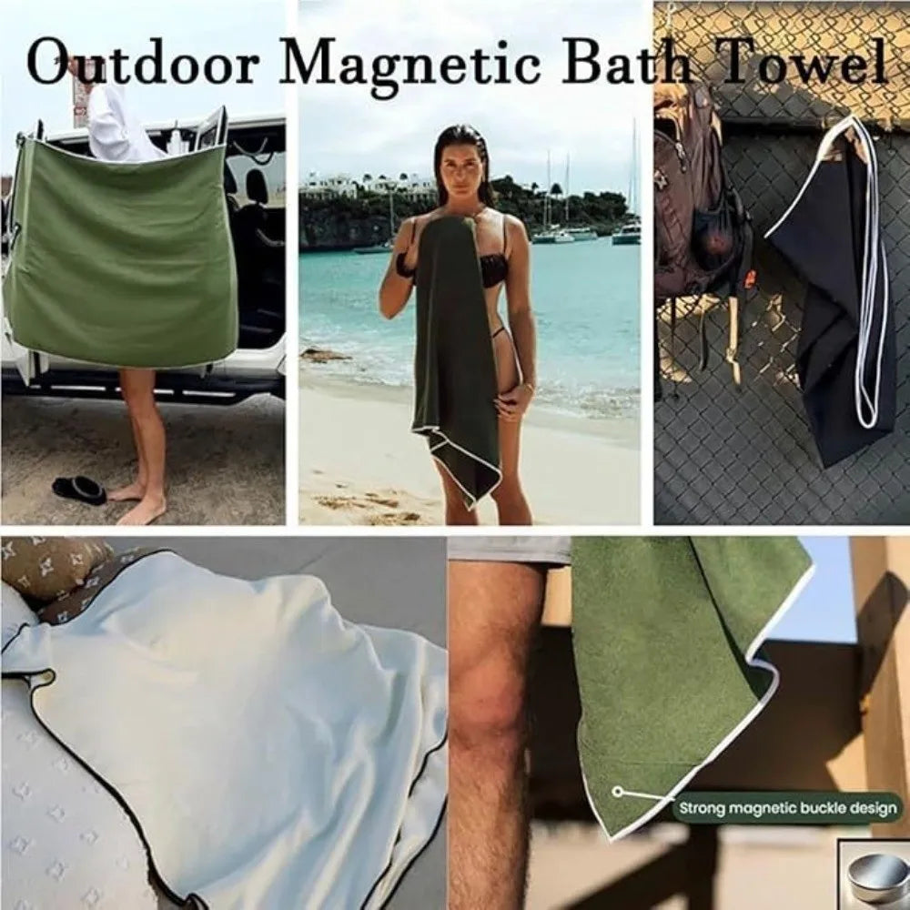 Magnetic Microfiber Beach Towel – Quick Dry & Sand Free Microfiber Beach Towel PLUSH