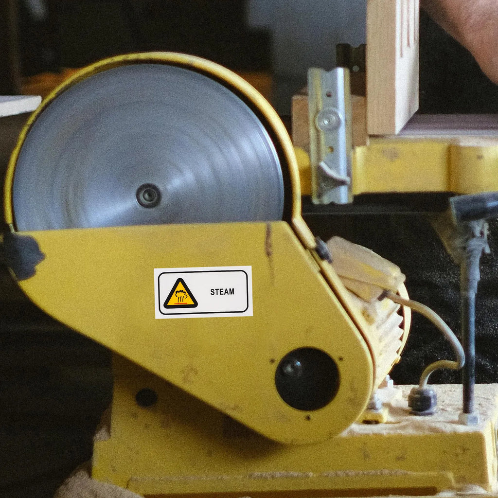 Caution Steam Warning Sticker – Hot Surface Safety Label Safety Warning Label PLUSH