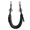 Lumbar Traction Belt – Ergonomic Spinal Back Stretching Device Back Stretching Belt PLUSH Black