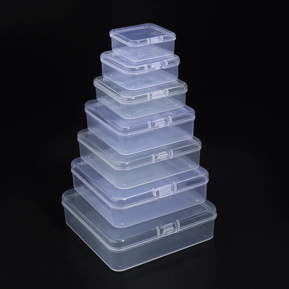 20pcs Mini Transparent Plastic Jewelry Storage Boxes 3.4cm Jewelry Storage Box PLUSH