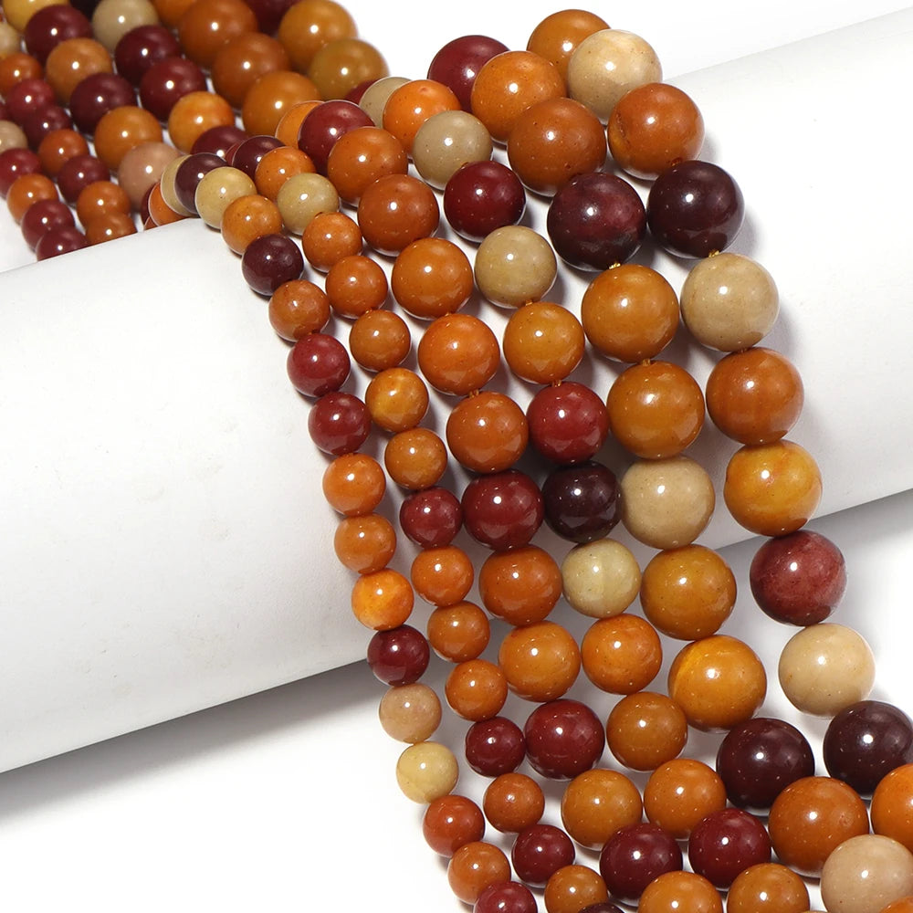 Egg Yolk Stone Round Spacer Beads 6/8/10mm – DIY Jewelry Natural Stone Beads PLUSH