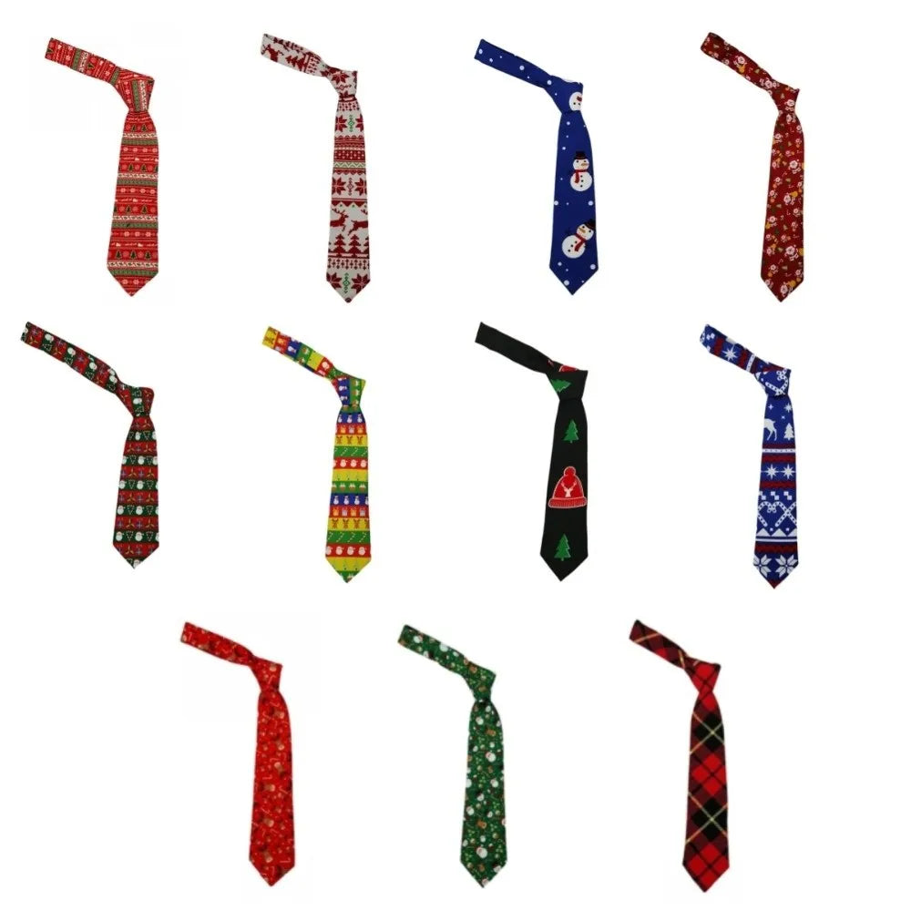 Men's Christmas Novelty Necktie – Santa, Snowflakes & Xmas Novelty Necktie PLUSH