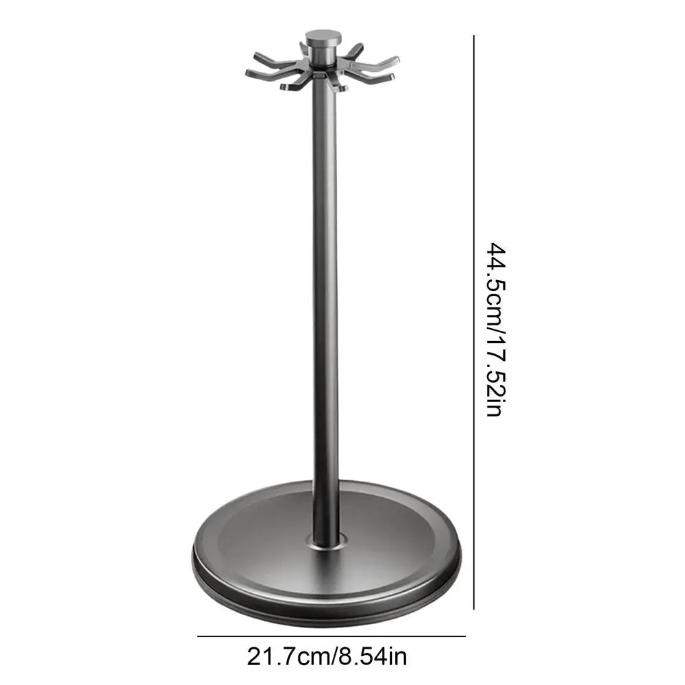 Rotating Kitchen Utensil Holder Rack – 8 Hooks Organizer Kitchen Utensil Rack PLUSH Gun grey
