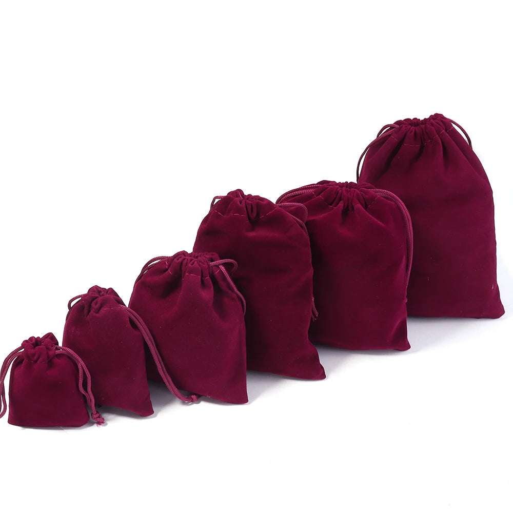 Velvet Drawstring Jewelry Pouches Gift Bags 5-10pcs Velvet Gift Pouches PLUSH