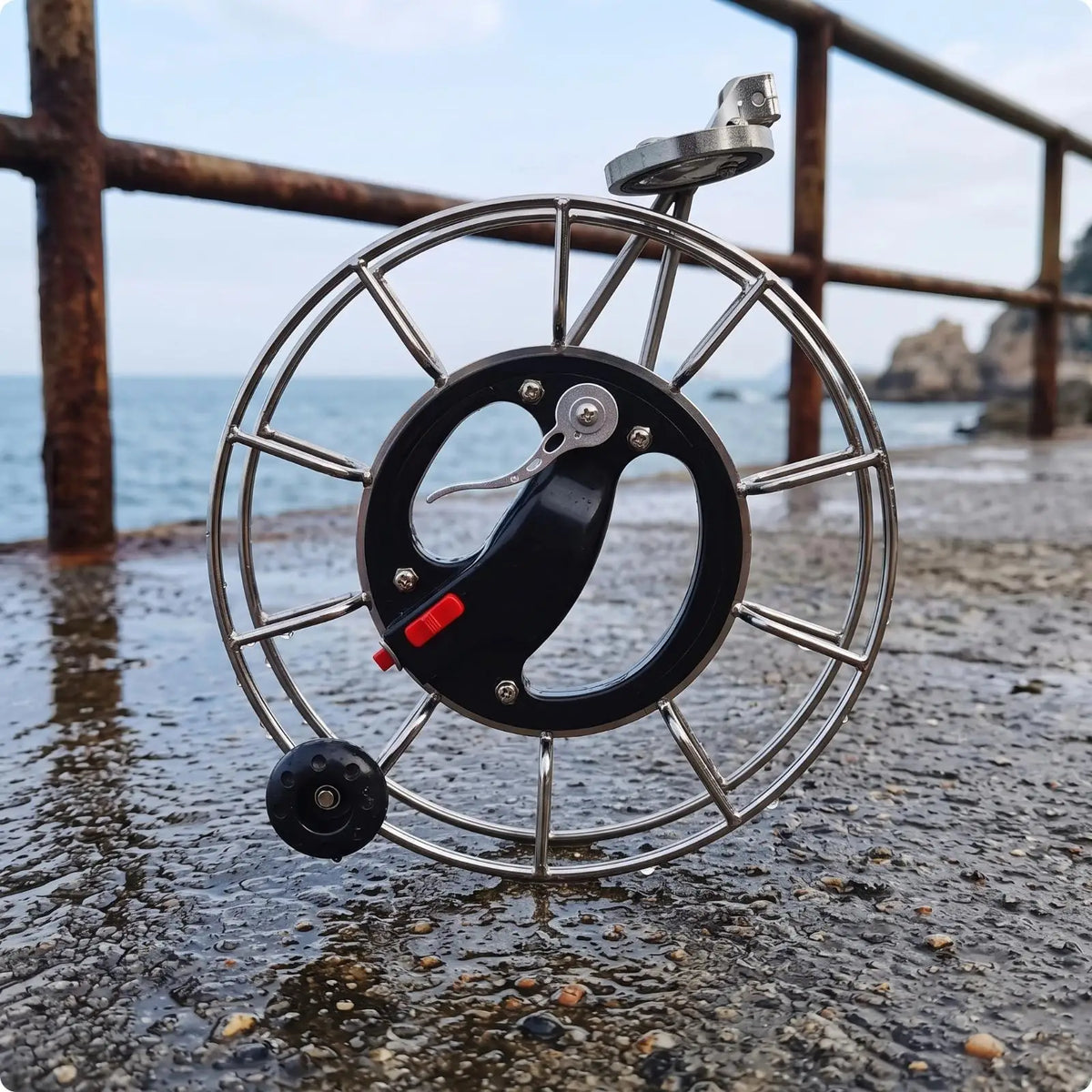 Stainless Steel Round Fishing Reel Spool with Brake Lever Fishing Reel Spool PLUSH