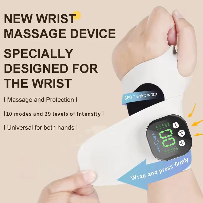 CAMMUO Cordless Wrist Massager – 10 Modes & 29 Levels Wrist Massager PLUSH