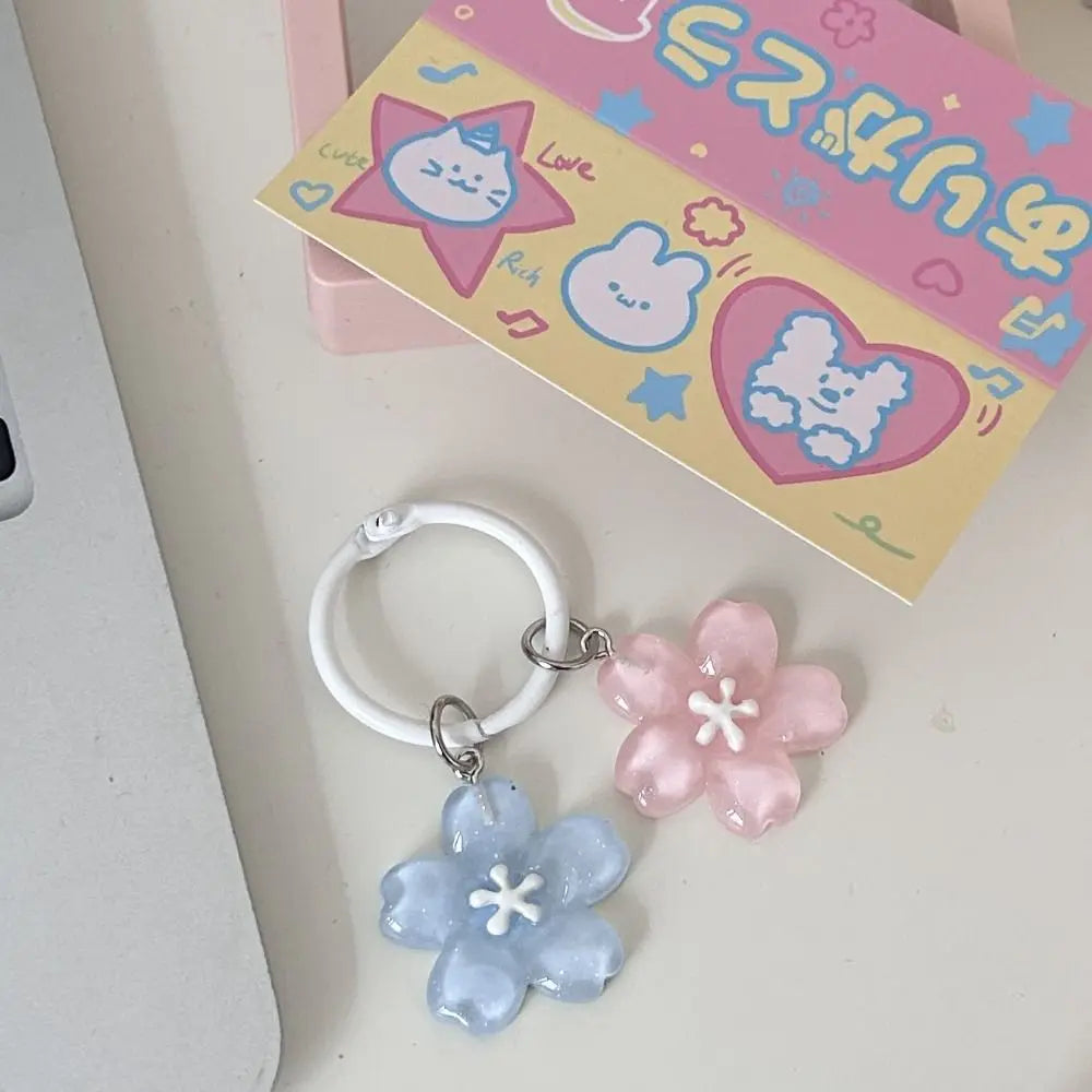 Sakura Cherry Blossom Resin Keychain – Kawaii Flower Pendant Flower Keychain PLUSH