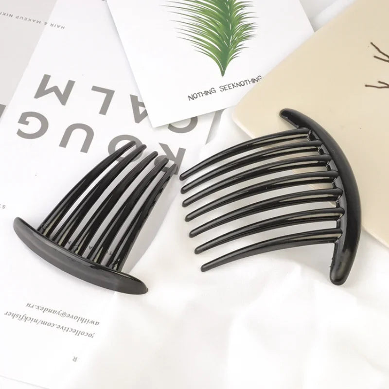 5/7 Teeth Vintage Magic Hair Comb Clip – Korean Style Black Hair Comb Clip PLUSH
