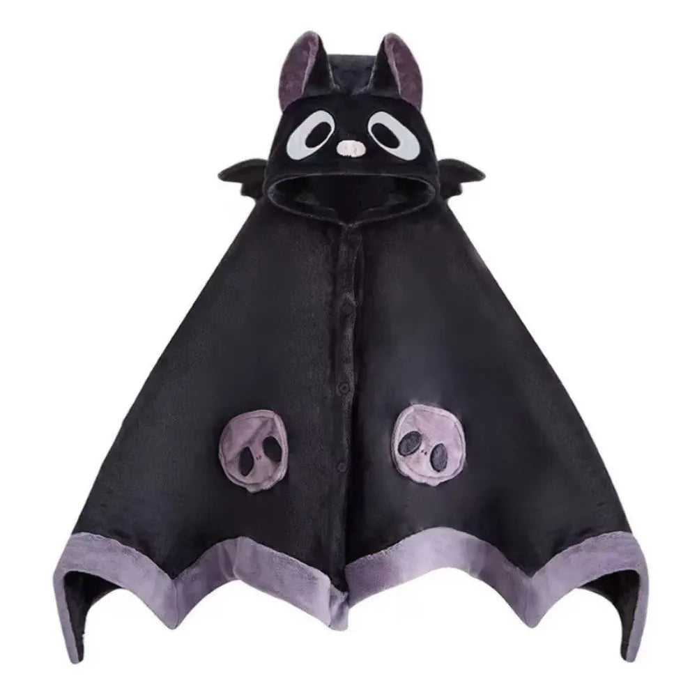 Ultra-Soft Plush Hooded Wearable Blanket Bat Cape Cloak Hooded Wearable Blanket PLUSH Purple One Size