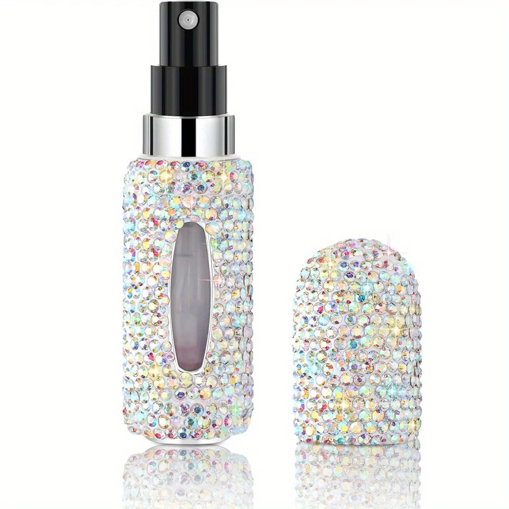 Rhinestone Perfume Atomizer 5ml – Refillable Travel Spray Bottle Perfume Atomizer PLUSH Ab 5ml