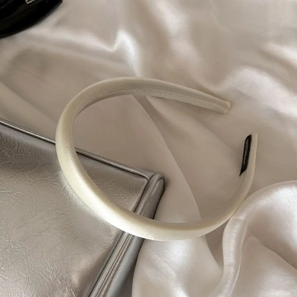 Silk Satin Headband for Women – Korean Style Hair Hoop Satin Headband PLUSH