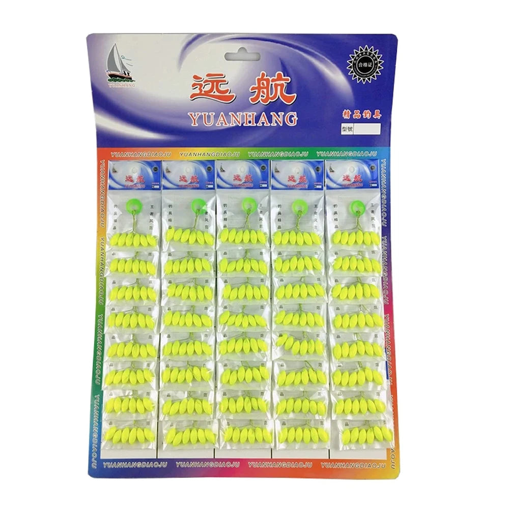 240pcs Seven-Star Oval Fishing Float Bobber Set – Mixed Colors Fishing Float Set PLUSH