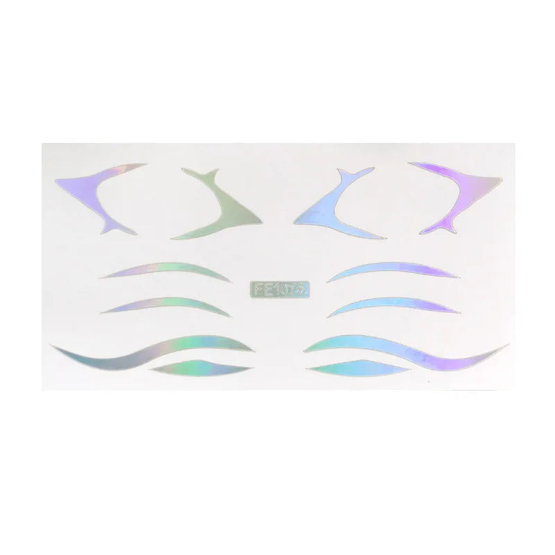Laser Face & Eye Makeup Stickers – Colorful Party Art Decor Face Makeup Stickers PLUSH FE1015