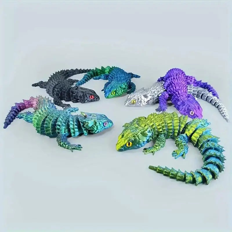 3D Printed Movable Lizard Statue – Desktop Sculpture & Gift Desktop Sculpture PLUSH