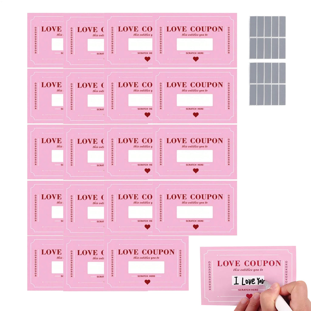20-Pack Scratch-Off Love Coupons | Couples Gift Card Set Couples Gift Card Set PLUSH