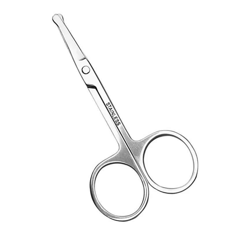 Stainless Steel Eyebrow & Nose Hair Safety Scissors Grooming Scissors PLUSH
