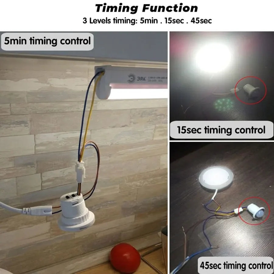 PIR Motion Sensor Switch – Time Delay, AC 85-265V, LED Lights Motion Sensor Switch PLUSH