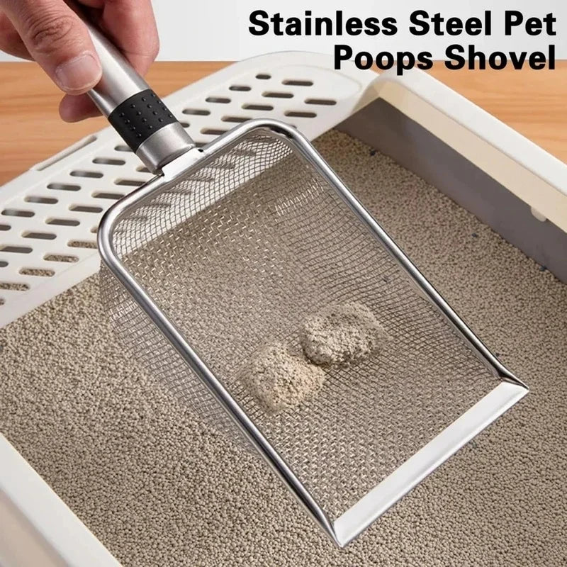 Stainless Steel Cat Litter Scoop – Rust-Resistant & Ergonomic Cat Litter Scoop PLUSH