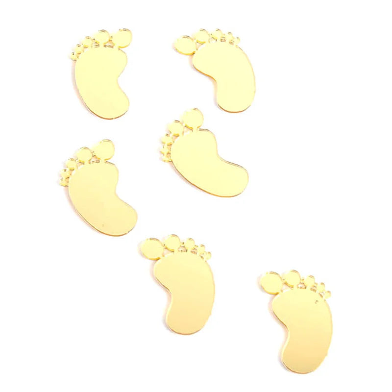 6pcs Baby Feet Acrylic Cake Toppers – Baby Shower & Birthday Acrylic Cake Topper PLUSH