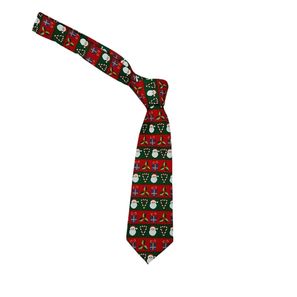 Men's Christmas Novelty Necktie – Santa, Snowflakes & Xmas Novelty Necktie PLUSH Style 5