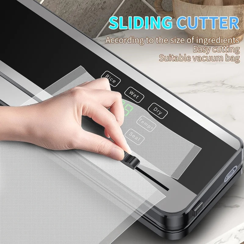 Portable Wireless Vacuum Food Sealer – Auto Mode & Digital Display Vacuum Food Sealer PLUSH