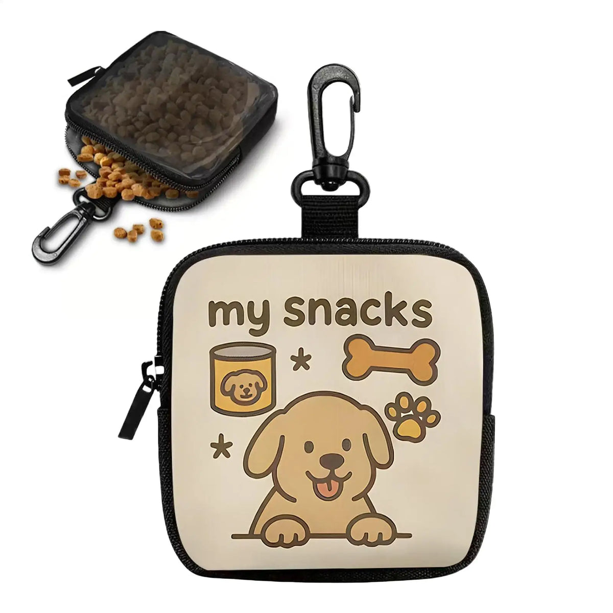 Portable Dog Treat Bag with Hook & Zipper | Training Pouch Dog Training Pouch PLUSH