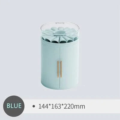 WB Series Jewelry Box Desktop Organizer & Storage Case Jewelry Storage Box PLUSH Jewelry Box blue