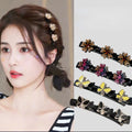 4pcs Pearl Flower Hair Clips – Handmade Barrettes for Women Hair Barrette Set PLUSH A 4pcs set