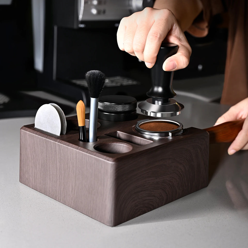 Coffee Tamper Station & Portafilter Holder 51/54/58mm Barista Espresso Tamper Station PLUSH