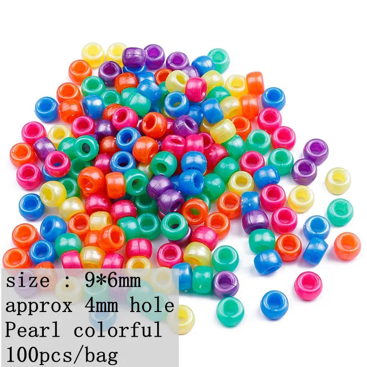 100pcs Multicolor Dreadlock Beads Hair Rings Tube Cuffs for Braids Hair Dreadlock Beads PLUSH NO.6