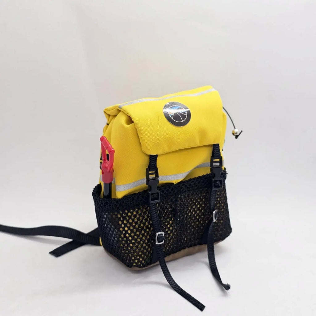 1:10 Scale Miniature Backpack with Mesh Pocket – Hobby Decor Miniature Scale Accessory PLUSH