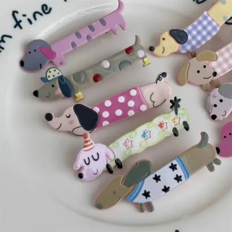 Sweet Cartoon Dog Duck Mouth Hair Clip – Girls' Bangs Hairpin Hair Clip PLUSH