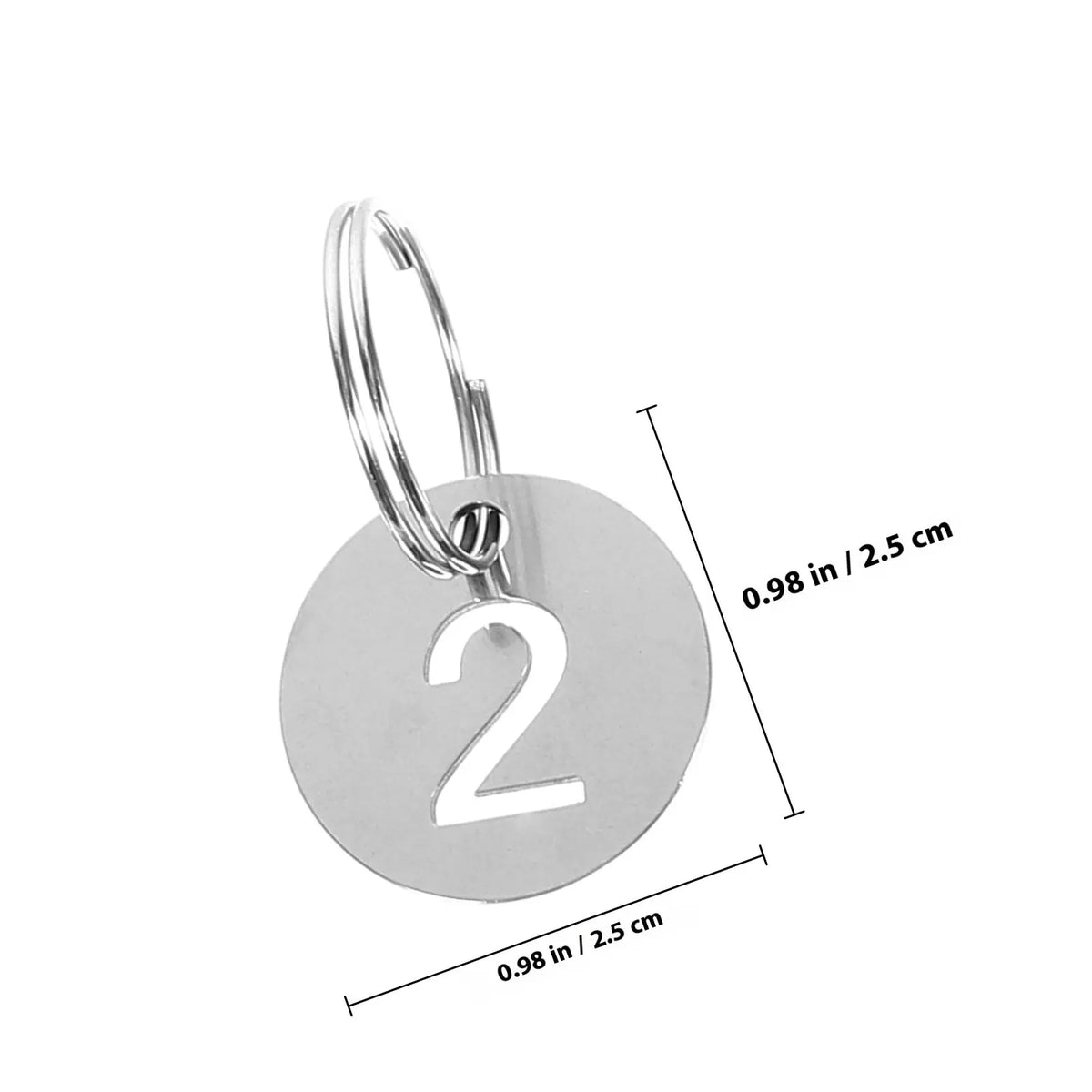 50pcs Stainless Steel Round Numbered Tags – Key & Locker Labels Numbered Storage Tags PLUSH