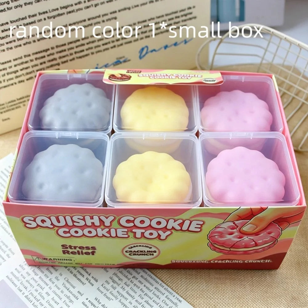 Cookie Crunch Squishy Toy – Handmade Crispy Wax Clay Squeeze Squishy Novelty Toy PLUSH Cookie
