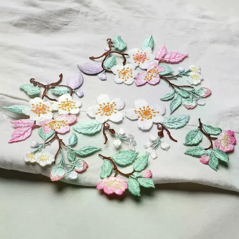 Flower Embroidery Iron-On Patch – DIY Clothes, Bags & Jackets Embroidery Iron-On Patch PLUSH