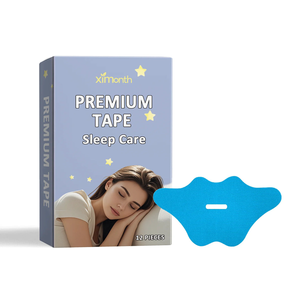 Ximonth Lavender Sleep Mouth Tape – Nasal Breathing Strip 12pcs Sleep Mouth Tape PLUSH 12pcs Boxed