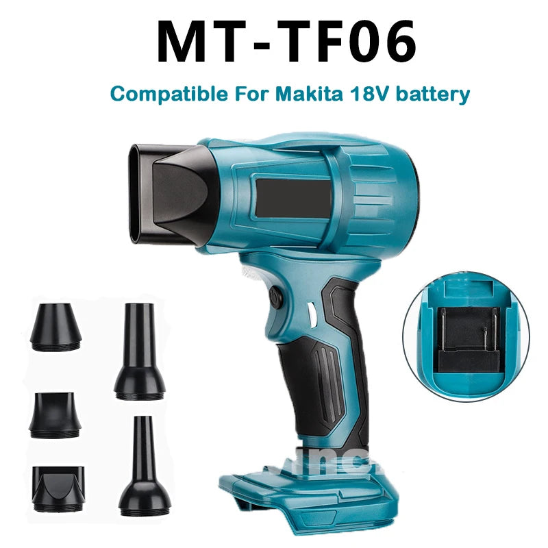 ZWINCKY 350W Cordless Turbo Air Blower for Makita 18V Battery Cordless Air Blower PLUSH