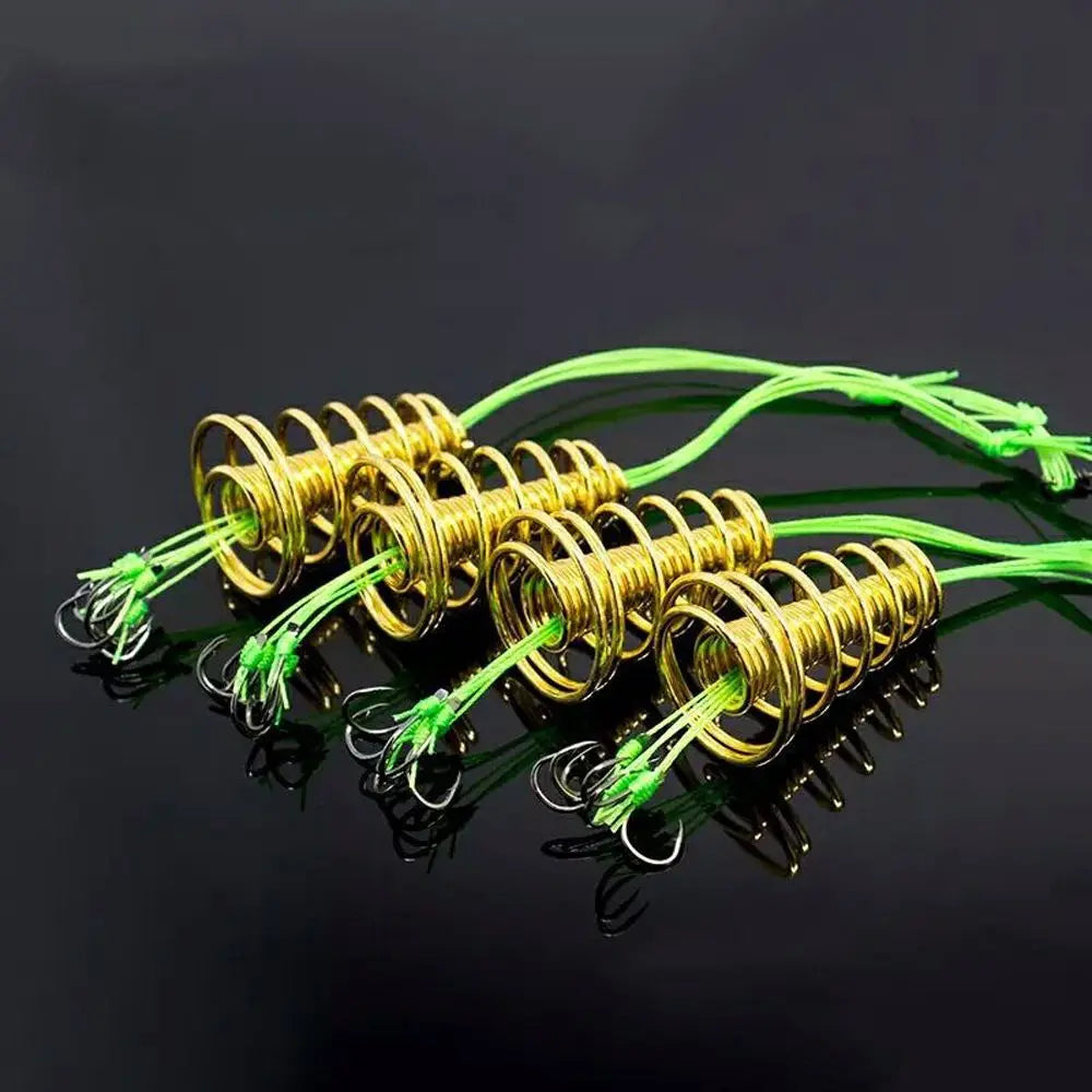 Explosion Fishing Hooks Bait Trap Feeder 4pcs | High Carbon Steel Fishing Hooks PLUSH