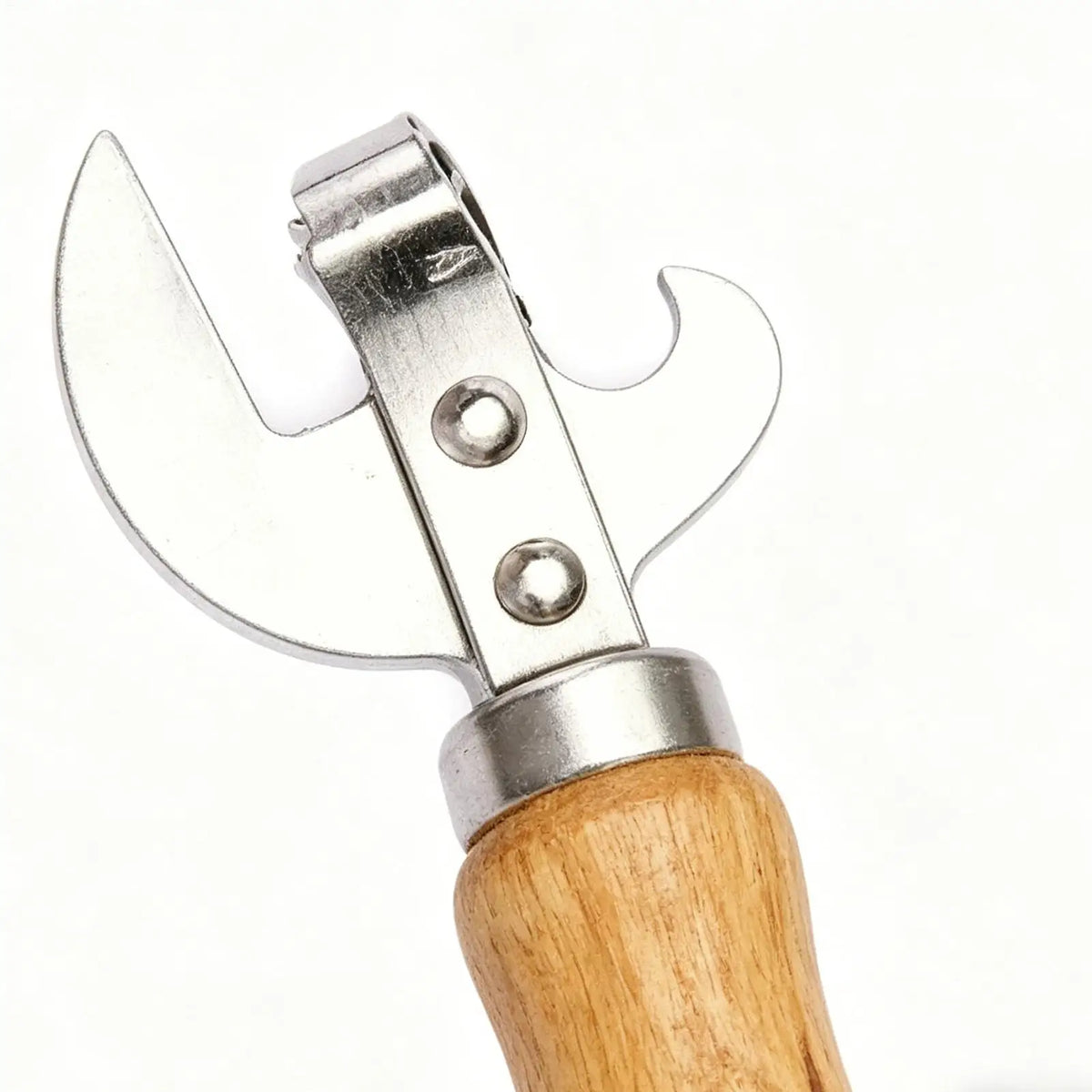 Stainless Steel Manual Can Opener – Wood Handle Kitchen Tool Manual Can Opener PLUSH