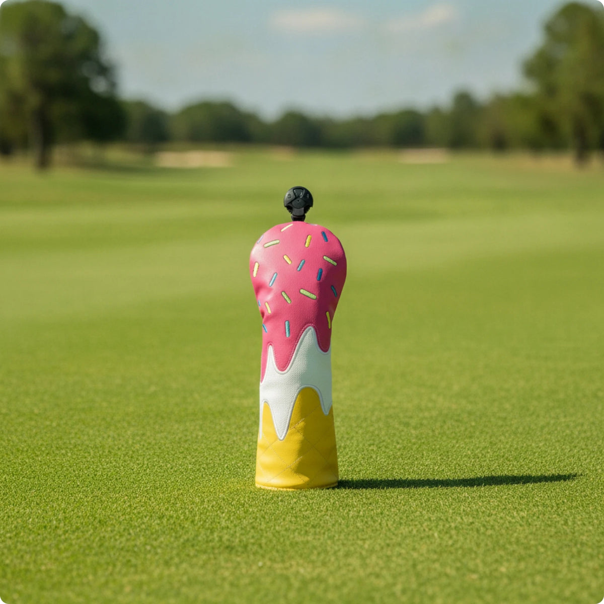 Stylish PU Golf Club Headcover – Fun Dessert Design Golf Club Headcover PLUSH Hybrid