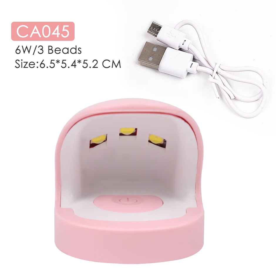 Mini UV LED Nail Lamp – Portable Single Finger Gel Polish Dryer UV LED Nail Dryer PLUSH CA045