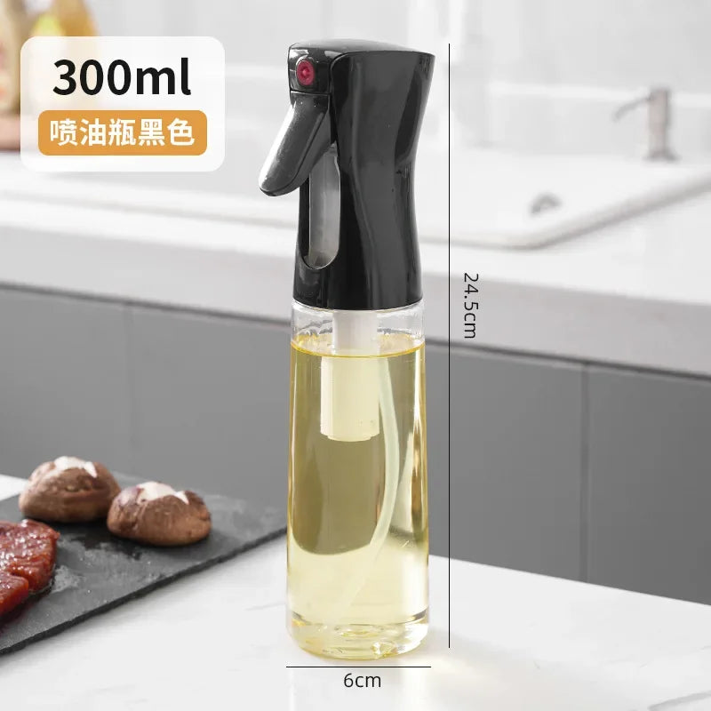 Oil Spray Bottle for Kitchen & Air Fryer – 200/300/500ml Oil Spray Bottle PLUSH Black-300ml-1PCS
