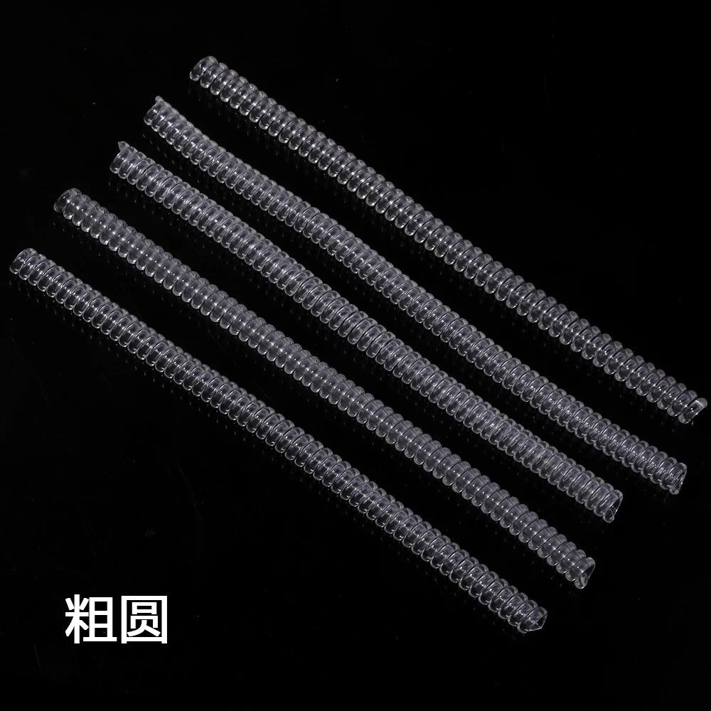 10pcs Plastic Spiral Ring Size Adjuster – Transparent & Gold Ring Size Adjuster PLUSH Transparent 03