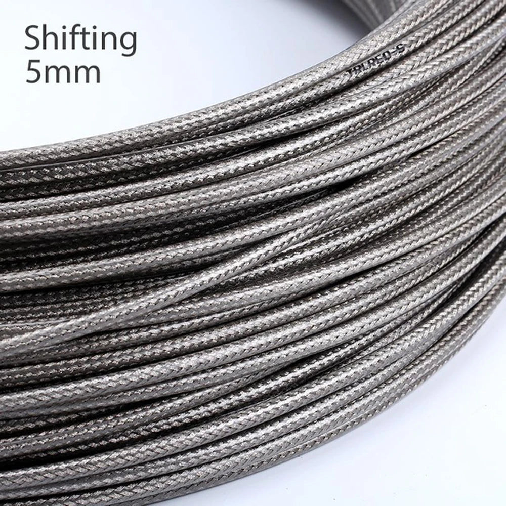 Woven Bicycle Brake Cable Housing 5mm 3m – MTB & Road Bike Bike Cable Housing PLUSH Shifting Titanium