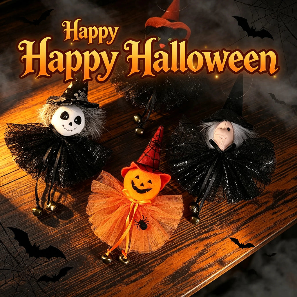 Halloween Hanging Ghost Pumpkin Witch Decoration Kit Halloween Hanging Decor PLUSH