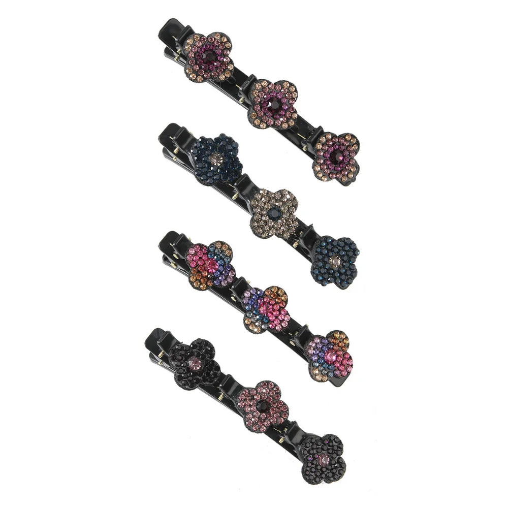 4pcs Pearl Flower Hair Clips – Handmade Barrettes for Women Hair Barrette Set PLUSH
