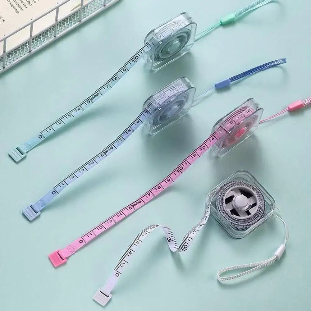 2m Retractable Transparent Tape Measure | Dual-Sided Scale Retractable Tape Measure PLUSH