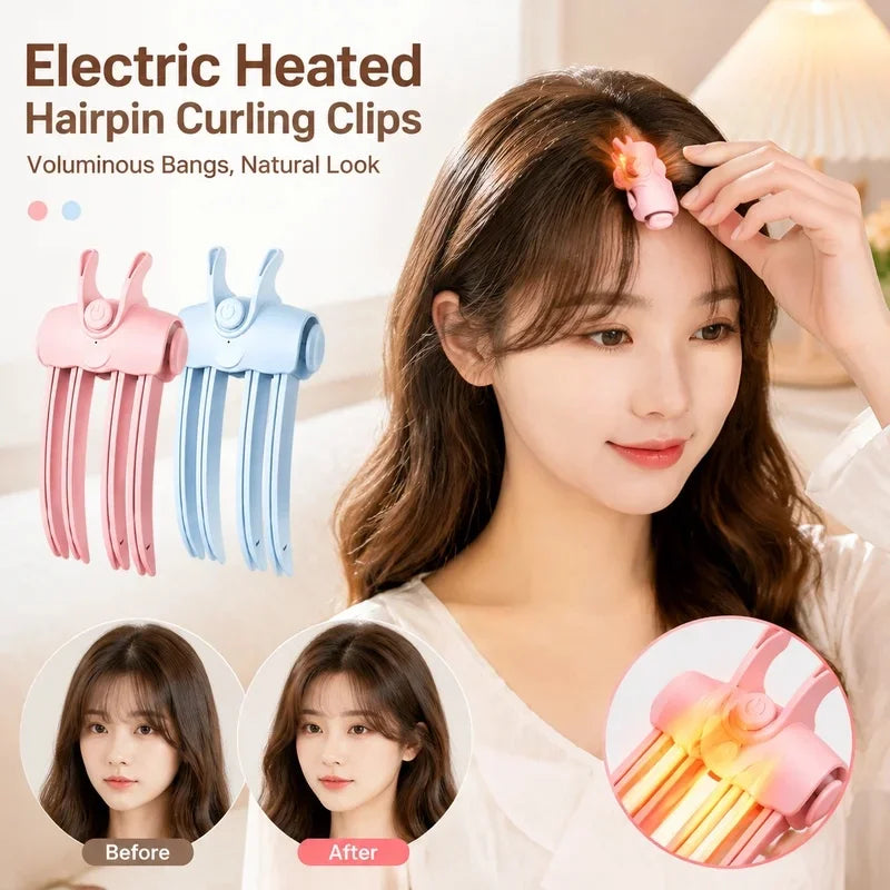 Electric Heated Root Volumizing Clip – Rechargeable Hair Styler Heated Hair Styling Clip PLUSH