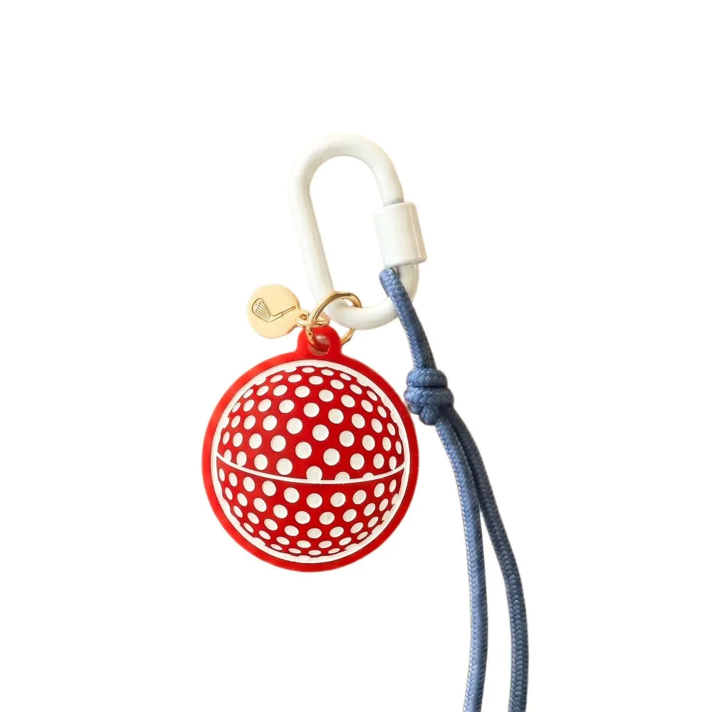 Woven Acrylic Sports Ball Keychain – Golf & Football Charm Keychain Charm PLUSH Style 5