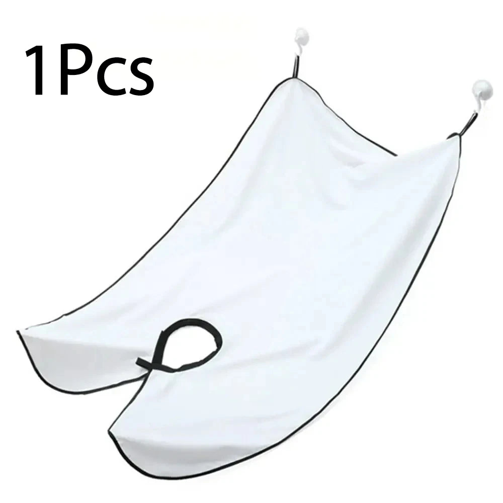 Shaving Apron Beard Catcher Cape Hair Bib for Men 1-2 Pcs Shaving Grooming Cape PLUSH White 1Pcs